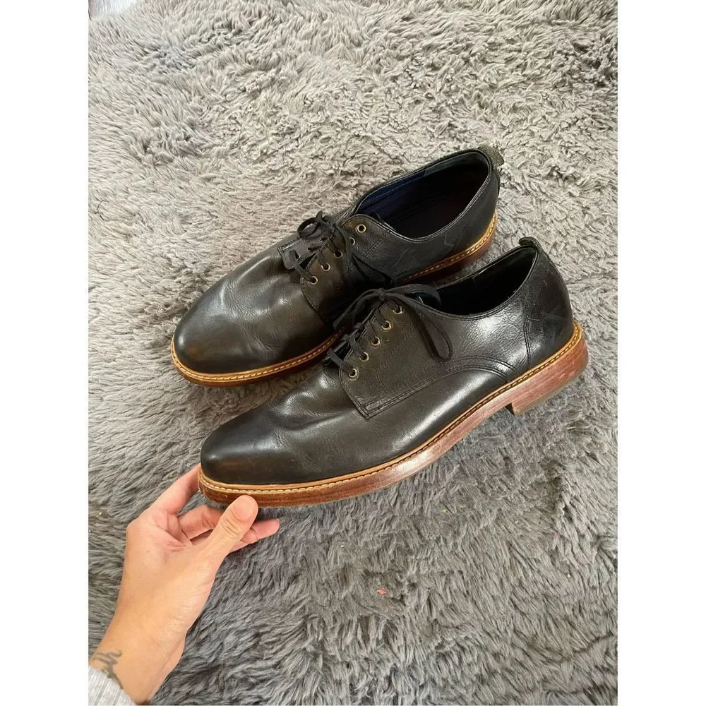 Cole haan mens black‎ leather shoes size 11
